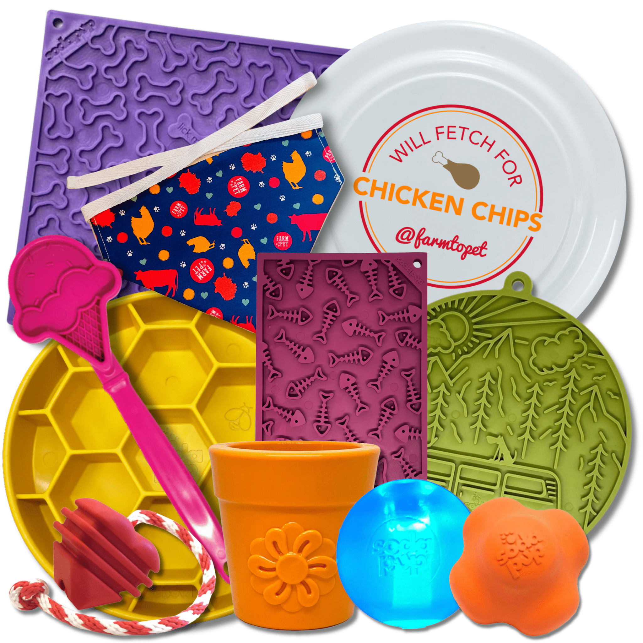 Farm to Pet accessories for dogs and cats turn play, training and treat time into healthy bonding time and interactive.