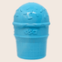 Farm to Pet Dog Treat Dispensers blue ice cream container with 'USA' text on a beige background.