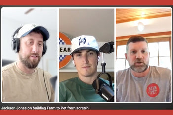 Jackson Jones being interviewed by the hosts of the Woof 