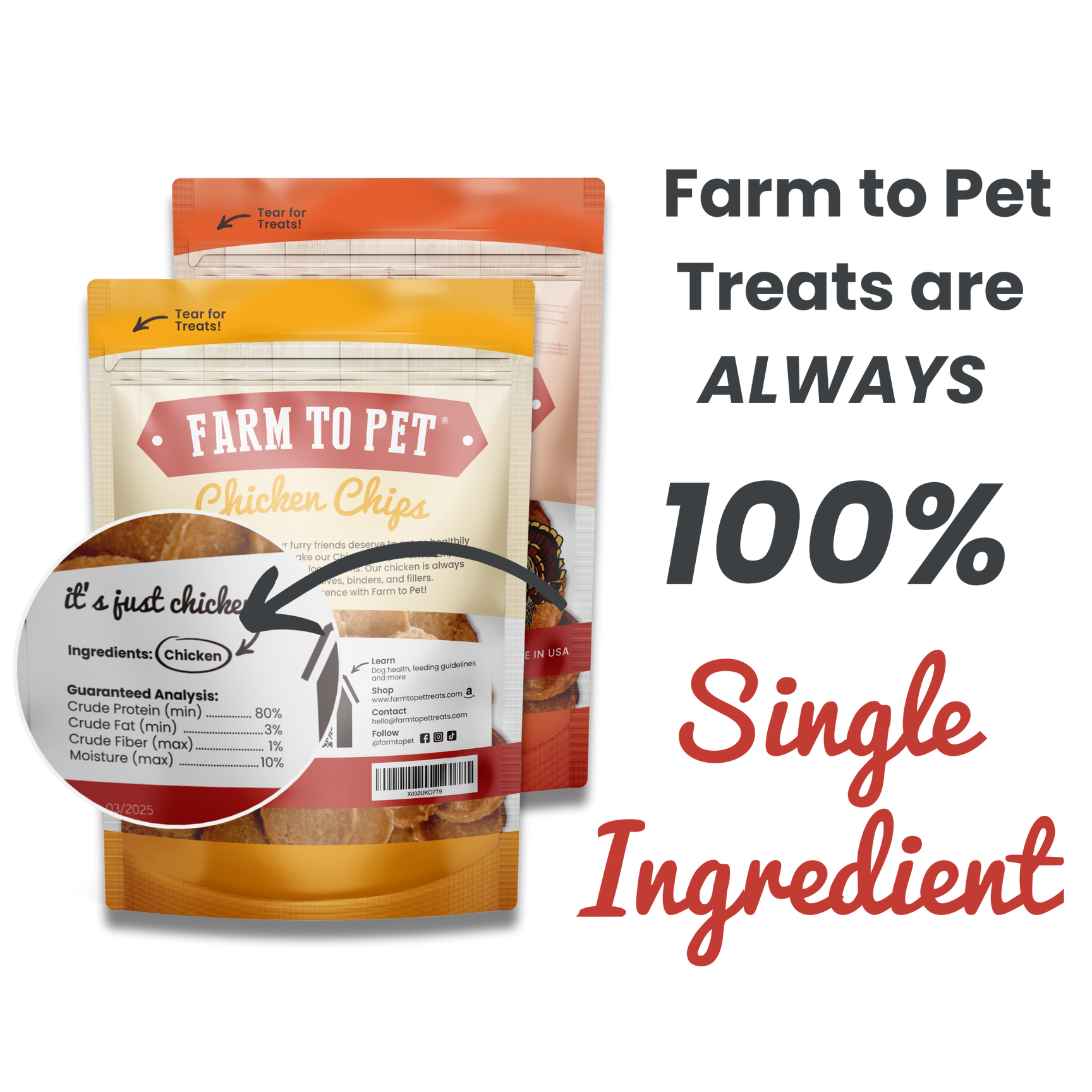 Single Ingredient Healthy Cat & Dog Treats, Food Toppers and Chews