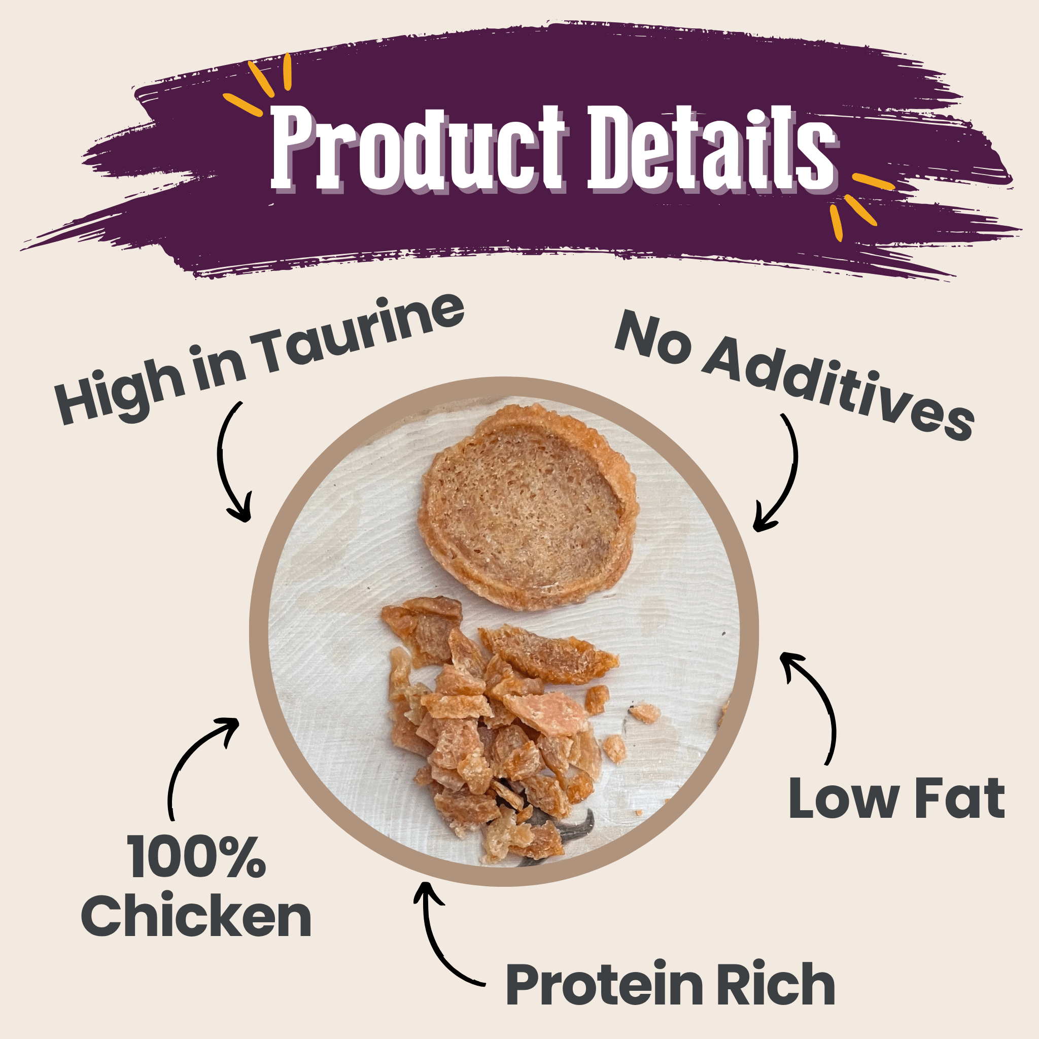 Chicken Crumbles for Cats | 100% Protein Cat Treats
