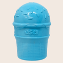 Farm to Pet Dog Treat Dispensers blue ice cream container with 'USA' text on a beige background.