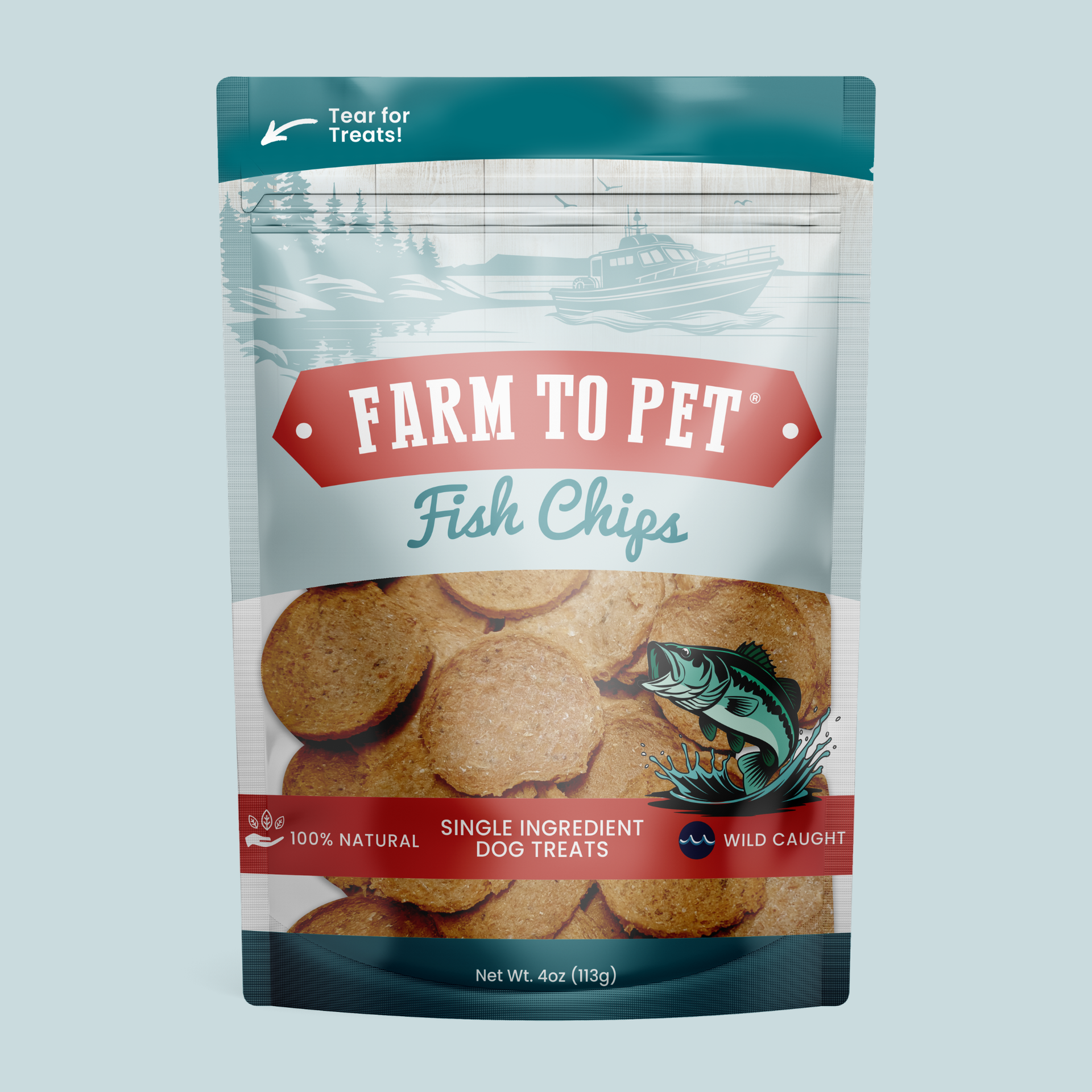 dog treat fish lure Farm to Pet Dog Treats 12 oz Fish Chips