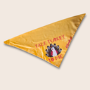 Triangle-shaped bandana from Farm to Pet with 'Talk Turkey to Me' text and a turkey graphic on a white background