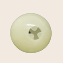Farm to Pet Glow in the dark treat dispenser ball on beige background.