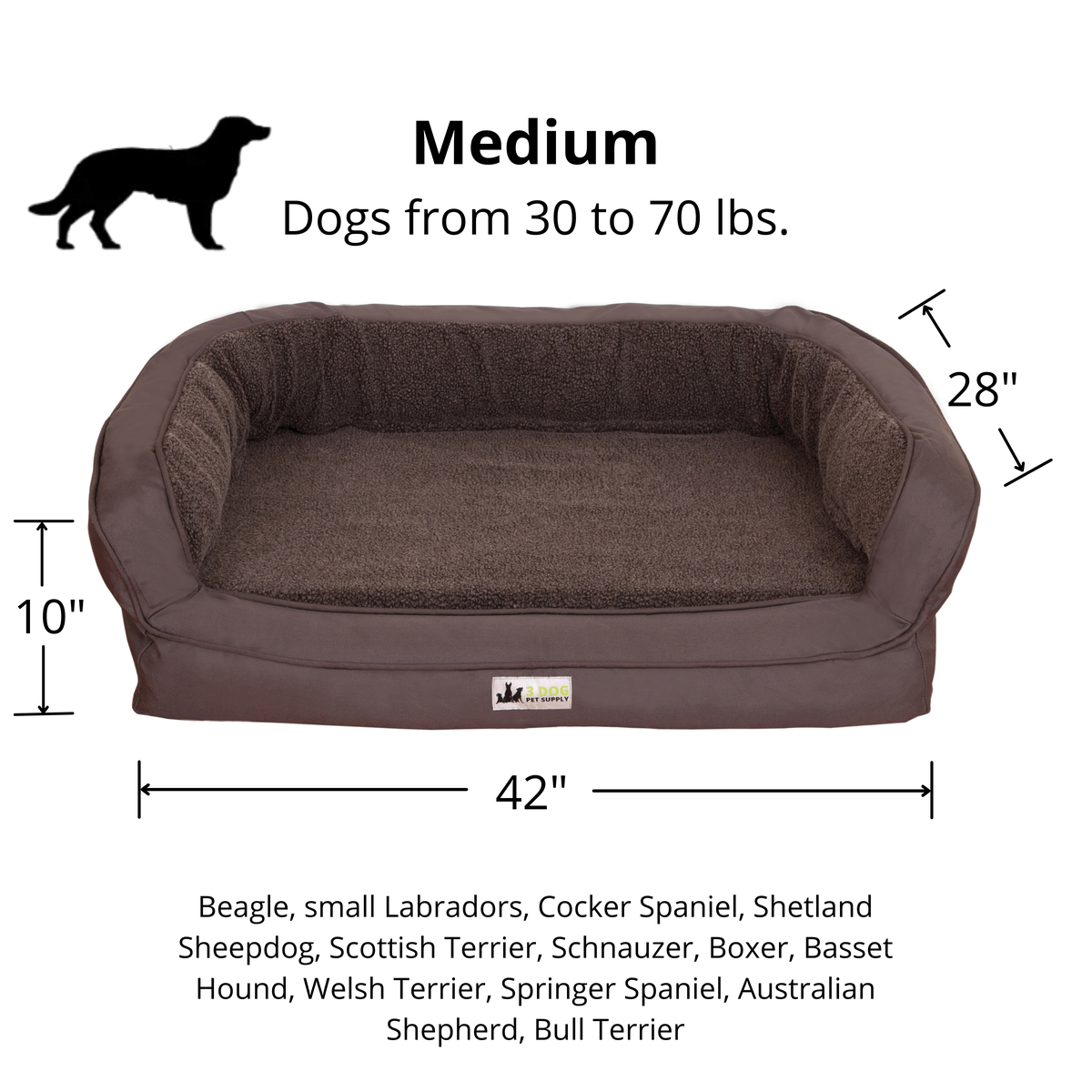 EZ-Wash Fleece Headrest Dog Bed